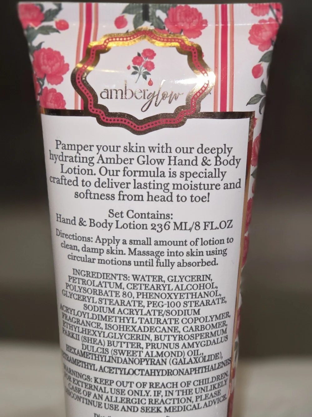 Moisturizing Hand & Body Lotion Plus Body Oil- Peony & Amber
